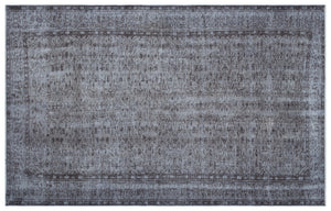 Gray Over Dyed Vintage Rug 5'11'' x 9'6'' ft 180 x 290 cm