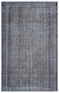 Gray Over Dyed Vintage Rug 5'11'' x 9'6'' ft 180 x 290 cm