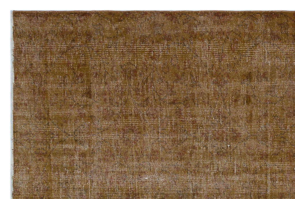 Brown Over Dyed Vintage Rug 5'4'' x 7'10'' ft 163 x 240 cm