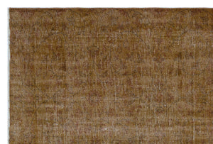 Brown Over Dyed Vintage Rug 5'4'' x 7'10'' ft 163 x 240 cm