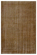 Brown Over Dyed Vintage Rug 5'4'' x 7'10'' ft 163 x 240 cm