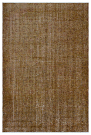 Brown Over Dyed Vintage Rug 5'4'' x 7'10'' ft 163 x 240 cm