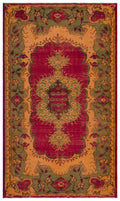 Retro Over Dyed Vintage Rug 6'2'' x 10'6'' ft 189 x 320 cm
