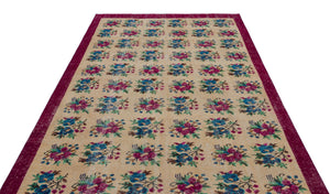 Retro Over Dyed Vintage Rug 6'2'' x 9'5'' ft 187 x 288 cm