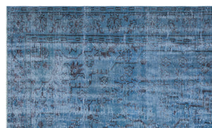 Blue Over Dyed Vintage Rug 6'0'' x 9'8'' ft 183 x 295 cm
