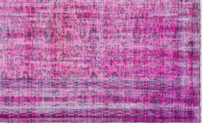 Purple Over Dyed Vintage Rug 5'5'' x 8'2'' ft 164 x 250 cm