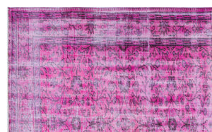 Purple Over Dyed Vintage Rug 5'5'' x 8'2'' ft 164 x 250 cm