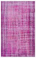 Purple Over Dyed Vintage Rug 5'5'' x 8'2'' ft 164 x 250 cm