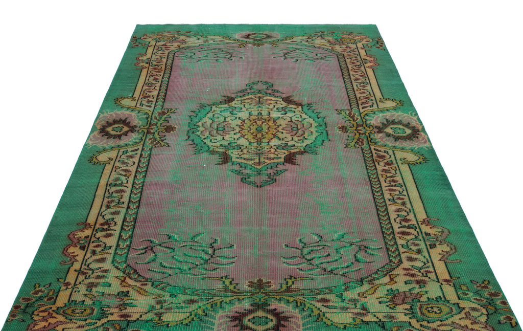 Retro Over Dyed Vintage Rug 5'9'' x 9'3'' ft 175 x 283 cm