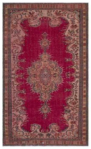 Retro Over Dyed Vintage Rug 5'1'' x 8'7'' ft 154 x 262 cm
