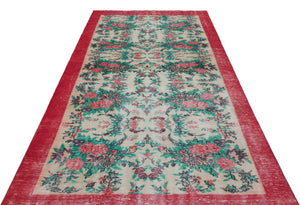 Retro Over Dyed Vintage Rug 5'9'' x 9'1'' ft 176 x 277 cm