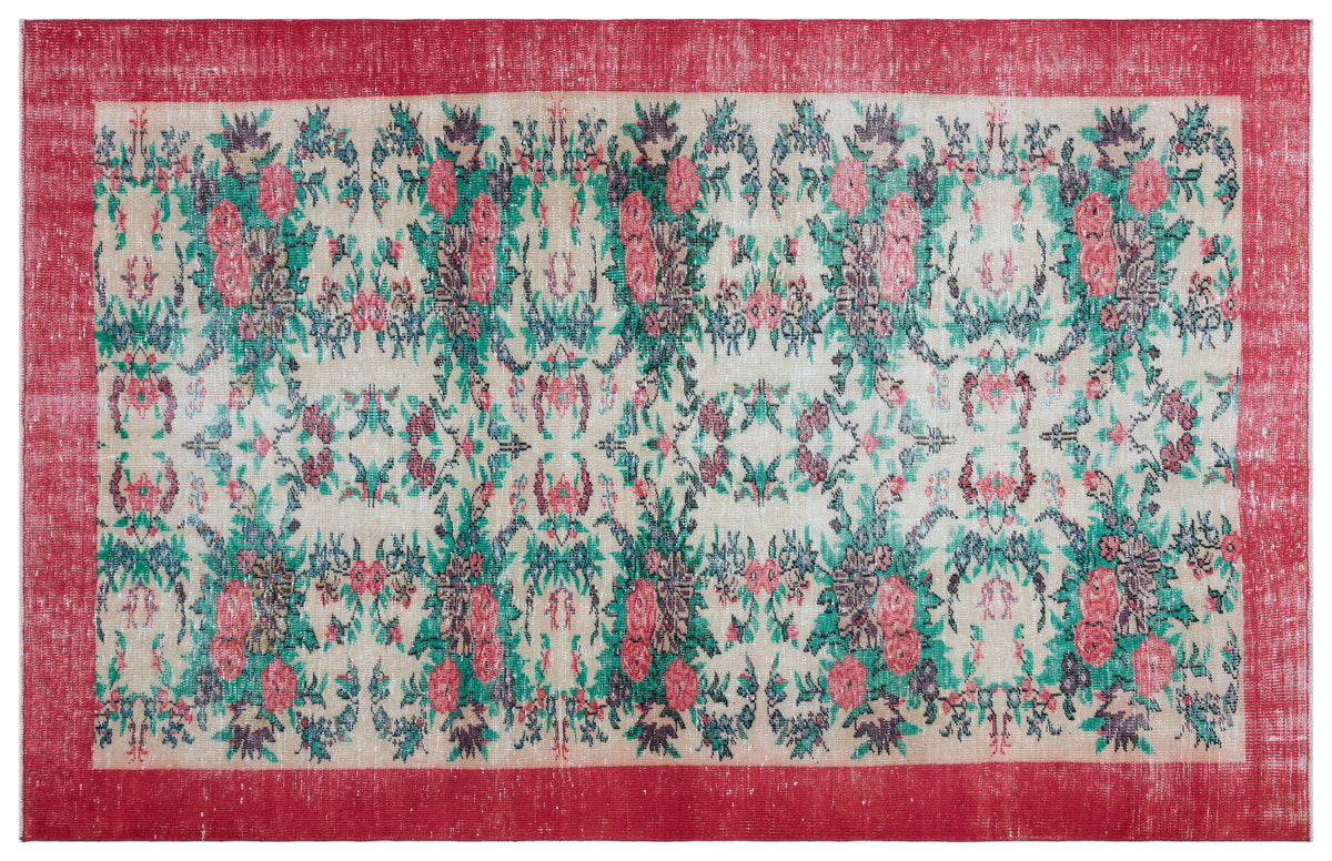 Retro Over Dyed Vintage Rug 5&#39;9&#39;&#39; x 9&#39;1&#39;&#39; ft 176 x 277 cm