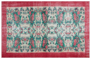 Retro Over Dyed Vintage Rug 5'9'' x 9'1'' ft 176 x 277 cm