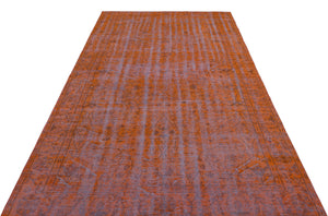 Orange Over Dyed Vintage Rug 5'12'' x 9'9'' ft 182 x 296 cm