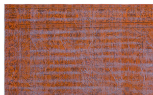 Orange Over Dyed Vintage Rug 5'12'' x 9'9'' ft 182 x 296 cm