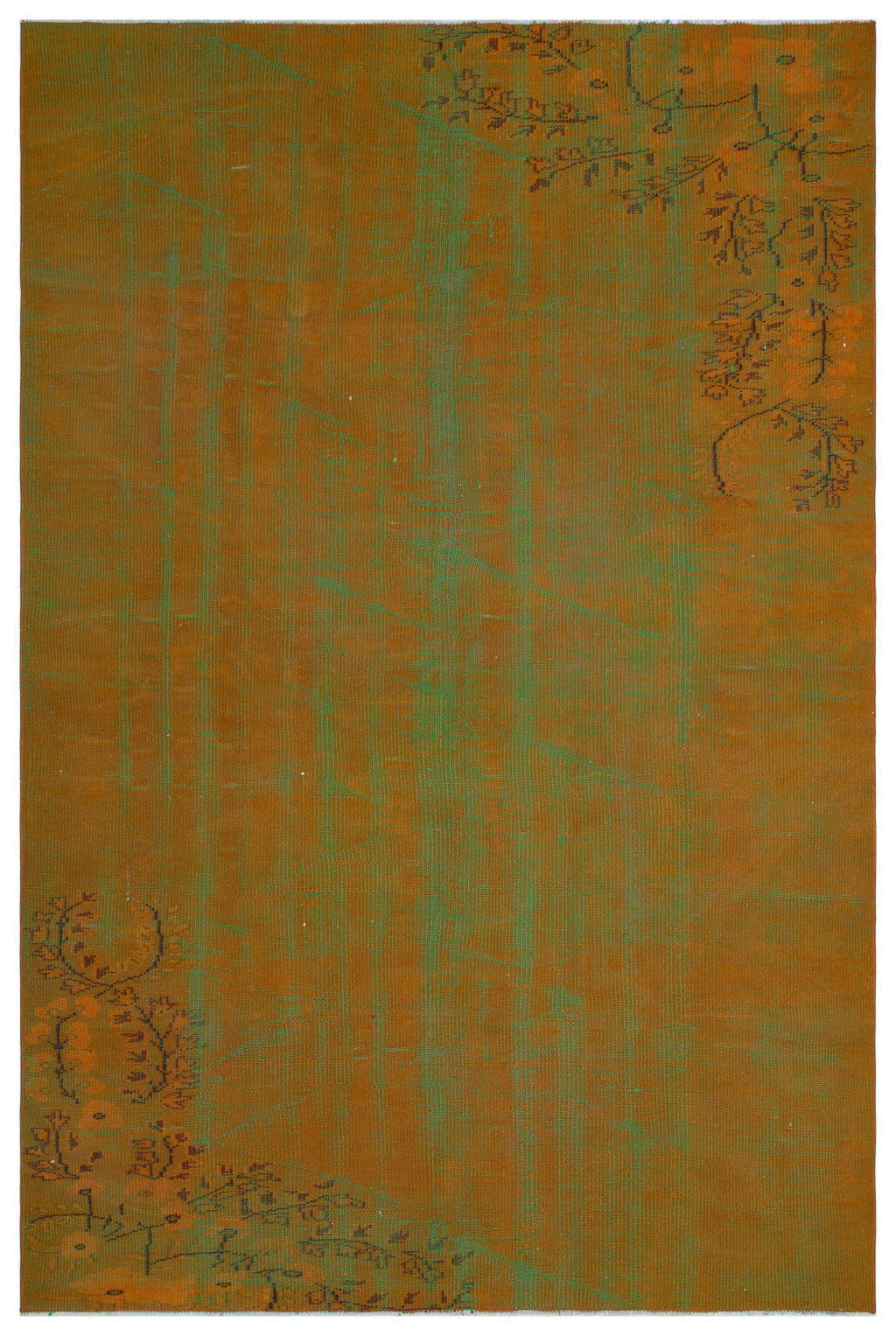 Retro Over Dyed Vintage Rug 5'9'' x 8'8'' ft 175 x 263 cm