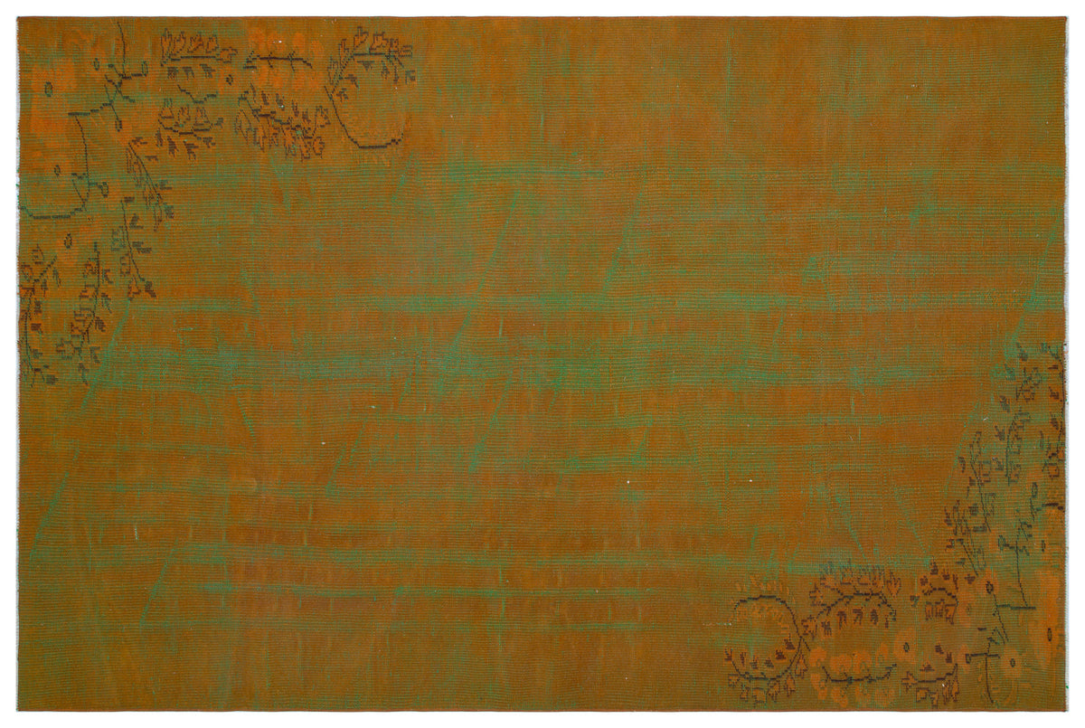 Retro Over Dyed Vintage Rug 5&#39;9&#39;&#39; x 8&#39;8&#39;&#39; ft 175 x 263 cm