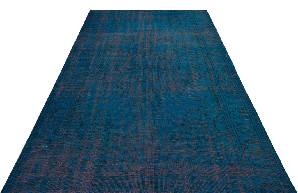 Turquoise  Over Dyed Vintage Rug 6'0'' x 9'10'' ft 183 x 300 cm