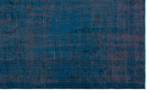 Turquoise  Over Dyed Vintage Rug 6'0'' x 9'10'' ft 183 x 300 cm