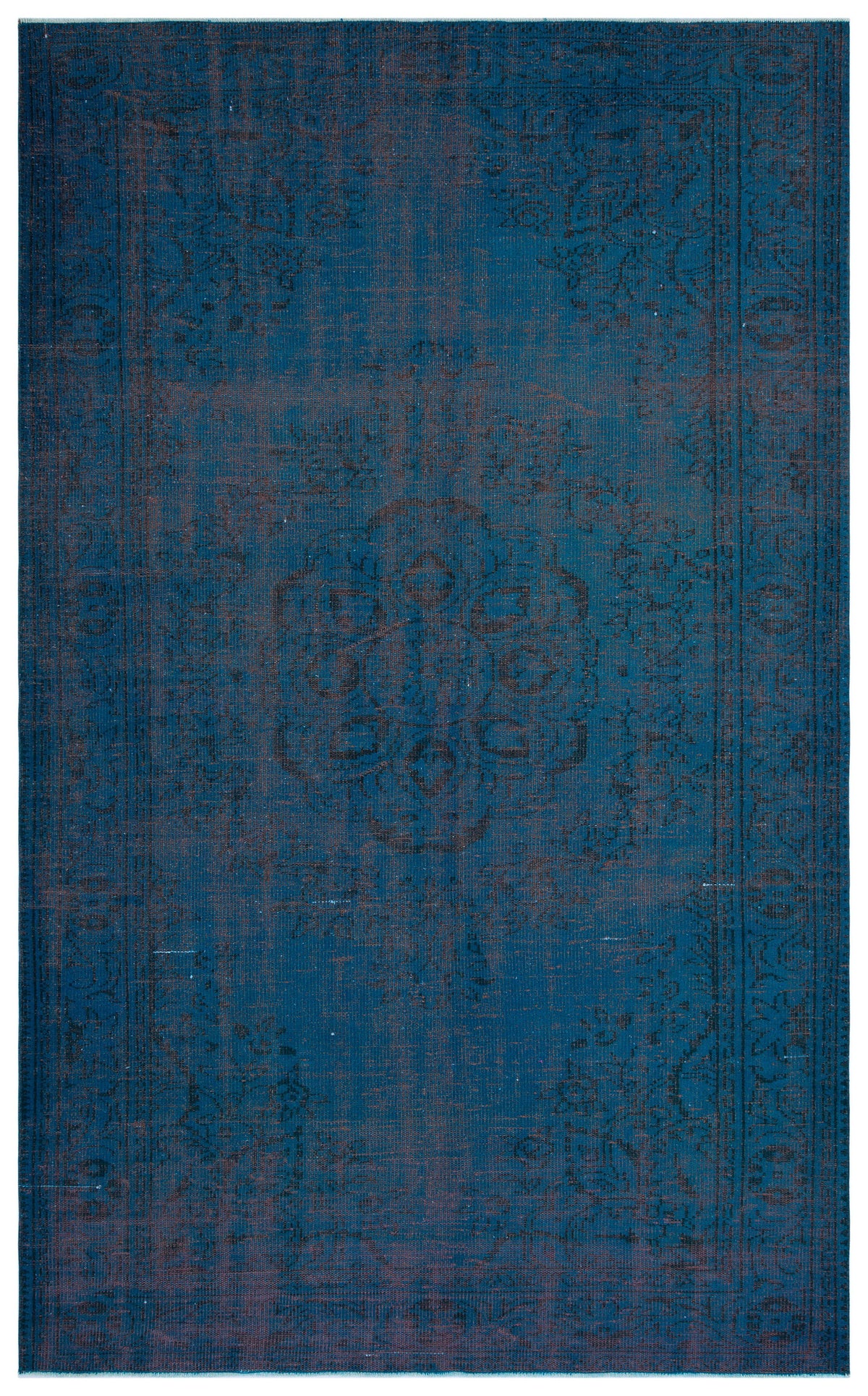 Turquoise  Over Dyed Vintage Rug 6&#39;0&#39;&#39; x 9&#39;10&#39;&#39; ft 183 x 300 cm