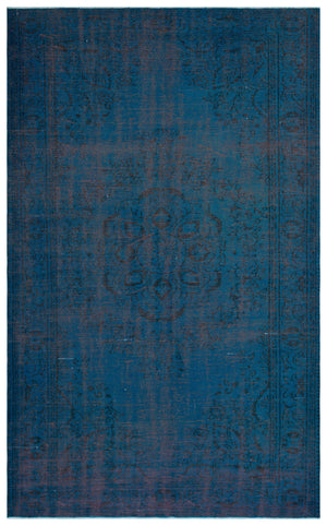 Turquoise  Over Dyed Vintage Rug 6'0'' x 9'10'' ft 183 x 300 cm