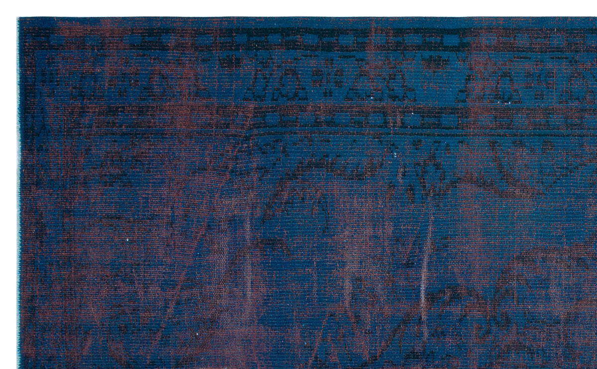 Turquoise  Over Dyed Vintage Rug 5&#39;7&#39;&#39; x 9&#39;3&#39;&#39; ft 169 x 281 cm