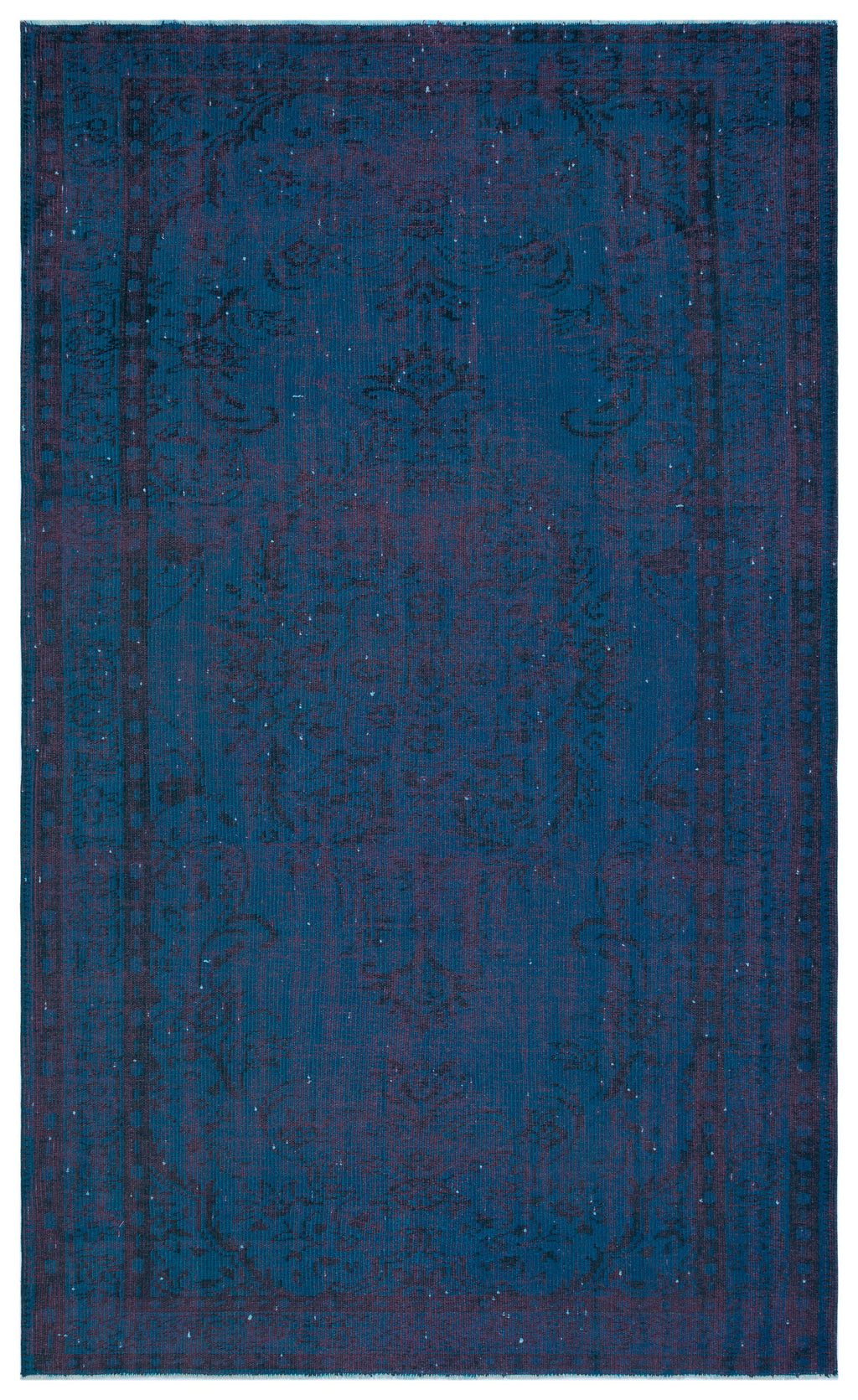 Blue Over Dyed Vintage Rug 5'3'' x 8'9'' ft 160 x 267 cm
