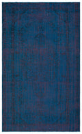 Blue Over Dyed Vintage Rug 5'3'' x 8'9'' ft 160 x 267 cm