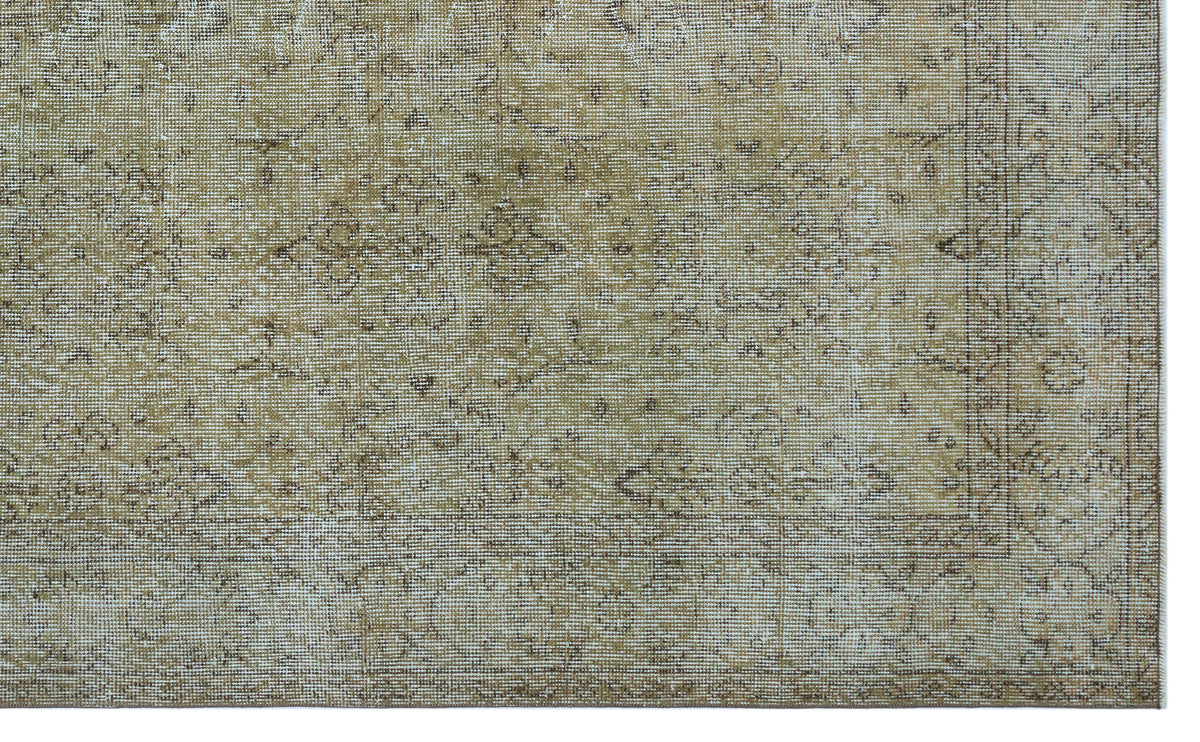 Beige Over Dyed Vintage Rug 5&#39;7&#39;&#39; x 9&#39;2&#39;&#39; ft 169 x 280 cm