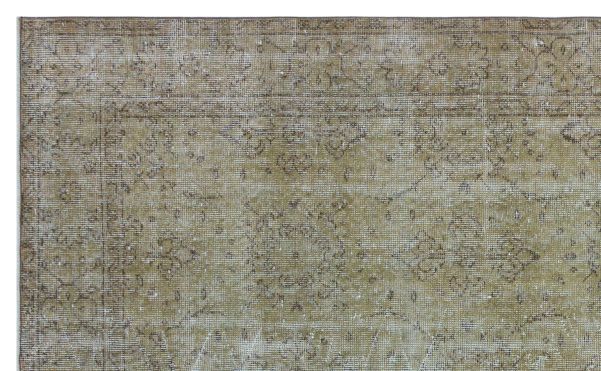 Beige Over Dyed Vintage Rug 5&#39;7&#39;&#39; x 9&#39;2&#39;&#39; ft 169 x 280 cm