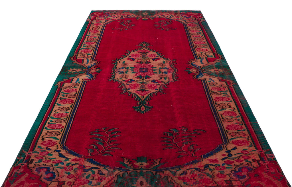 Retro Over Dyed Vintage Rug 5'10'' x 9'8'' ft 177 x 294 cm