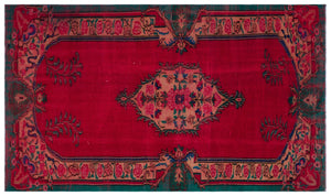 Retro Over Dyed Vintage Rug 5'10'' x 9'8'' ft 177 x 294 cm