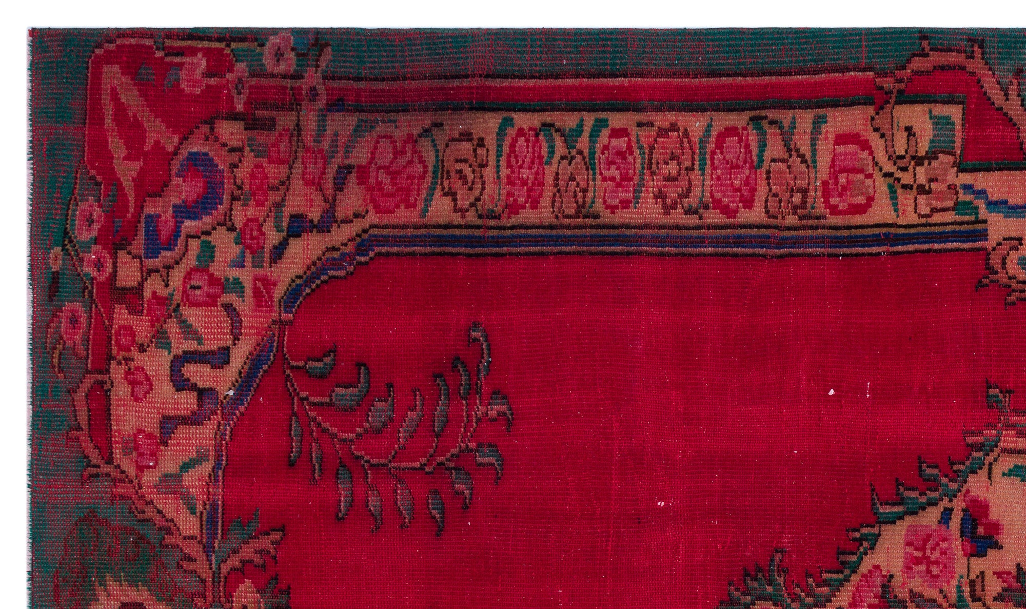 Retro Over Dyed Vintage Rug 5'10'' x 9'8'' ft 177 x 294 cm