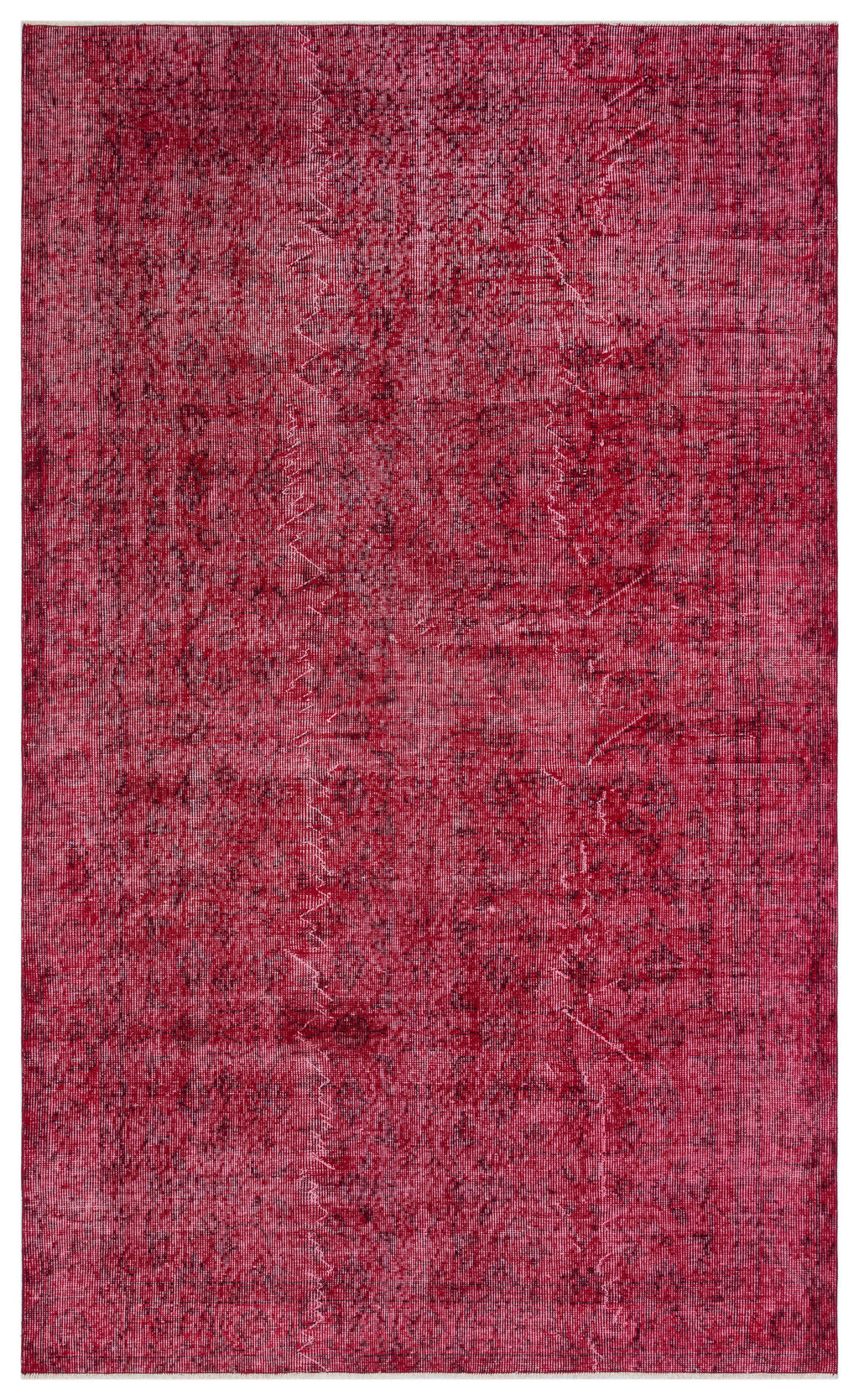 Red Over Dyed Vintage Rug 5'0'' x 8'4'' ft 153 x 255 cm
