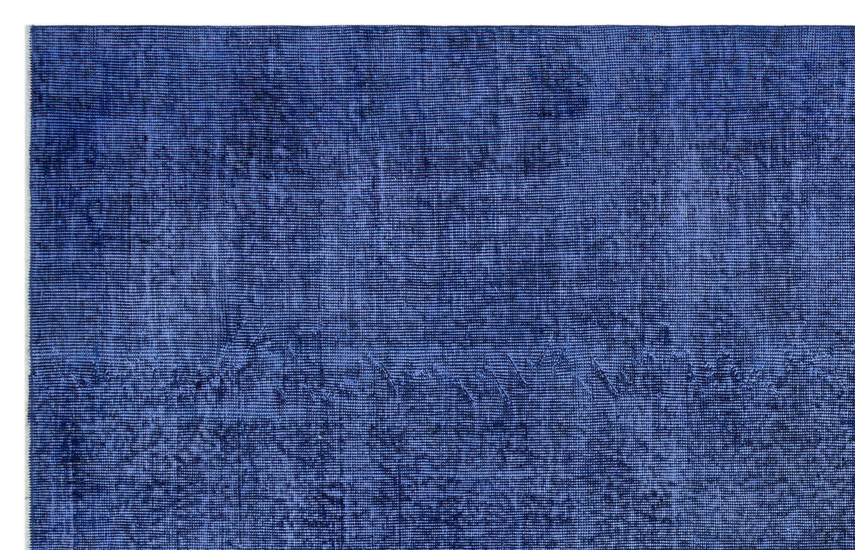 Blue Over Dyed Vintage Rug 5&#39;6&#39;&#39; x 8&#39;8&#39;&#39; ft 168 x 263 cm