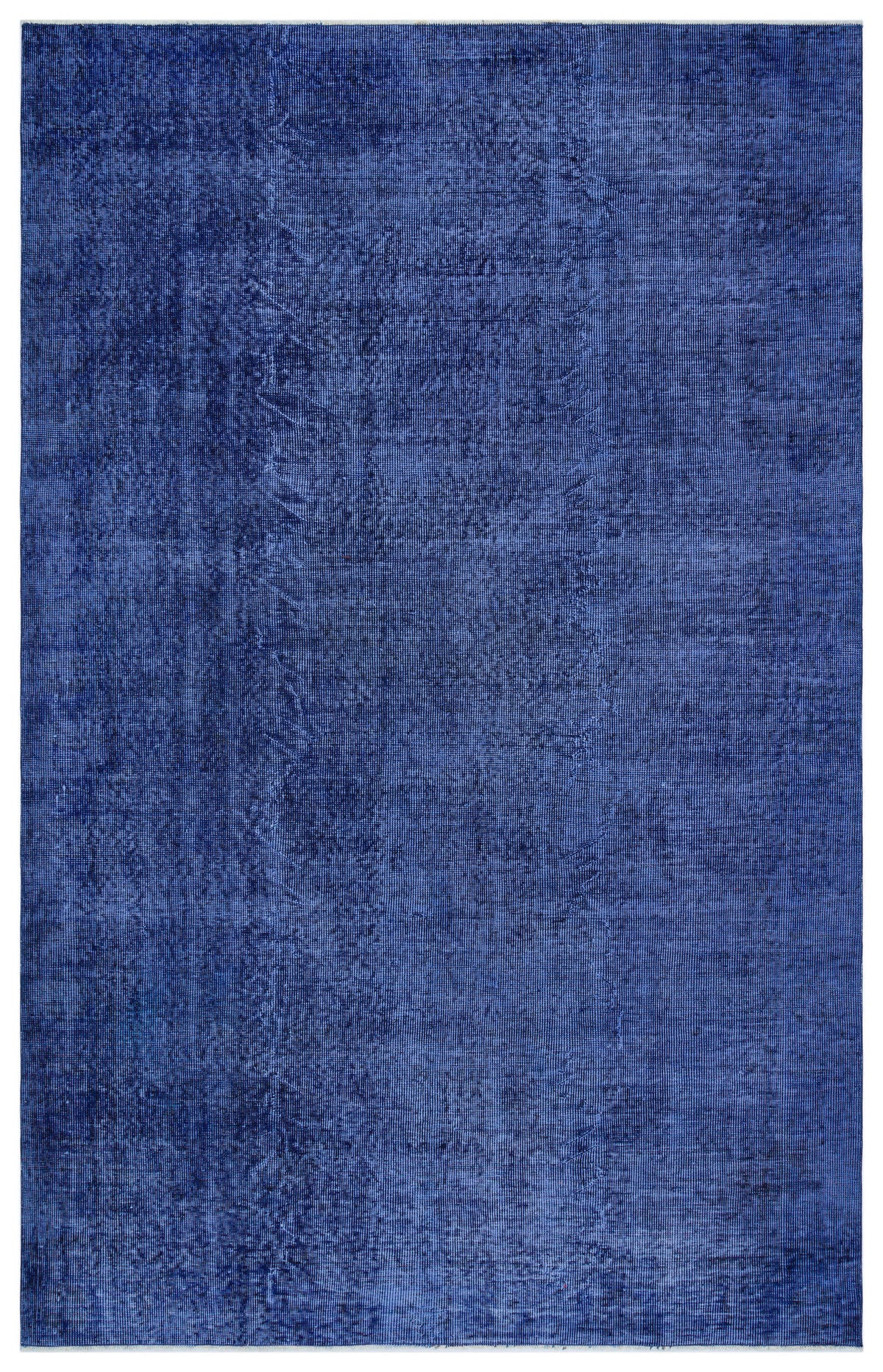 Blue Over Dyed Vintage Rug 5&#39;6&#39;&#39; x 8&#39;8&#39;&#39; ft 168 x 263 cm