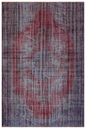 Naturel Over Dyed Vintage Rug 6'5'' x 9'5'' ft 195 x 288 cm