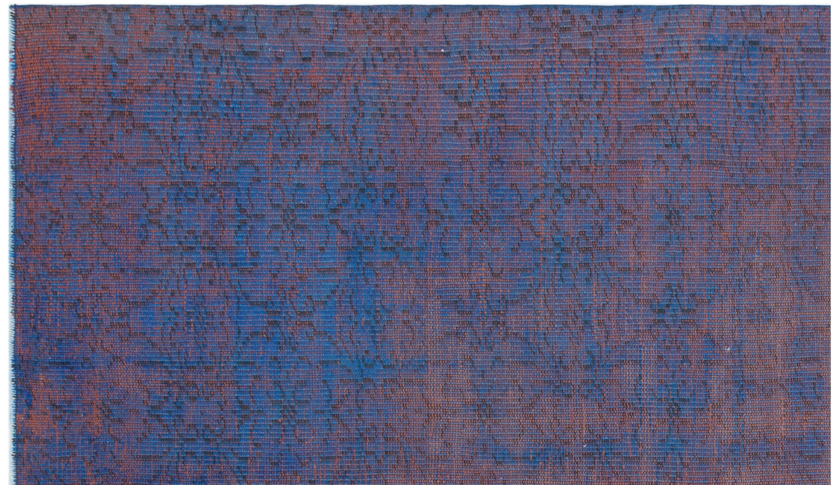 Retro Design Blue Over Dyed Vintage Rug 4&#39;10&#39;&#39; x 8&#39;4&#39;&#39; ft 147 x 254 cm