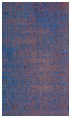 Retro Over Dyed Vintage Rug 4'10'' x 8'4'' ft 147 x 254 cm