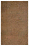 Brown Over Dyed Vintage Rug 5'9'' x 9'2'' ft 174 x 279 cm