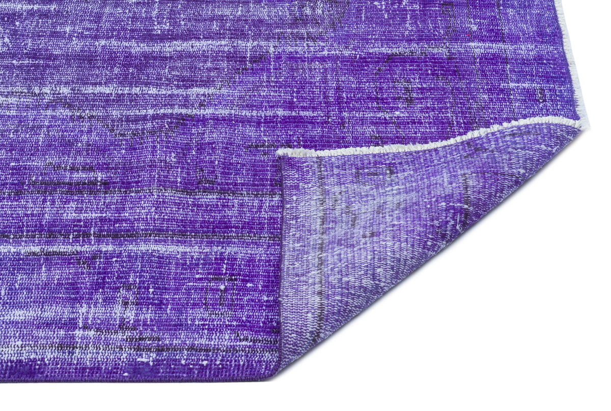 Purple Over Dyed Vintage Rug 5&#39;12&#39;&#39; x 8&#39;5&#39;&#39; ft 182 x 257 cm