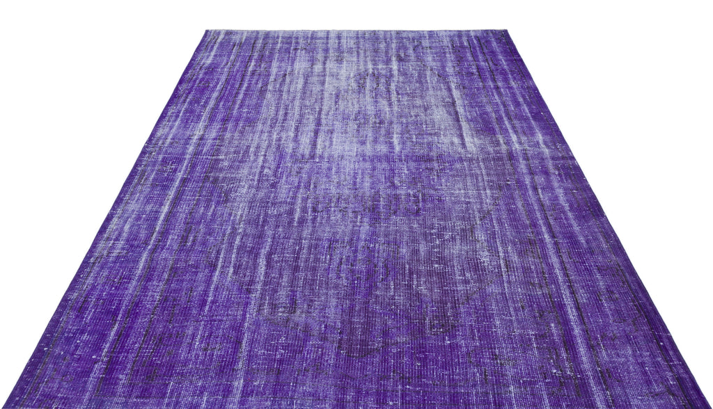 Purple Over Dyed Vintage Rug 5'12'' x 8'5'' ft 182 x 257 cm