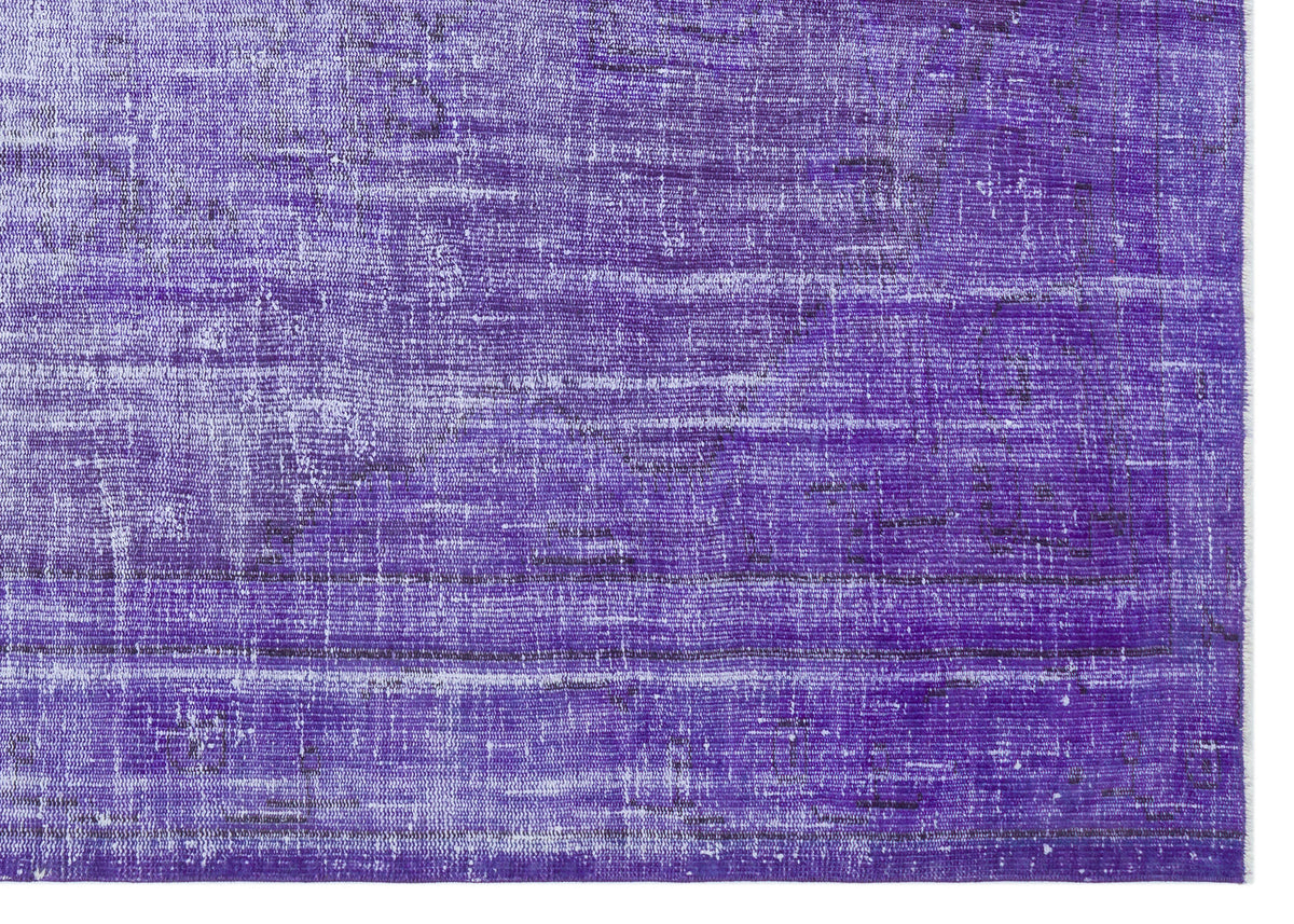 Purple Over Dyed Vintage Rug 5&#39;12&#39;&#39; x 8&#39;5&#39;&#39; ft 182 x 257 cm
