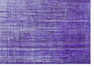 Purple Over Dyed Vintage Rug 5'12'' x 8'5'' ft 182 x 257 cm