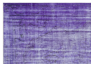 Purple Over Dyed Vintage Rug 5'12'' x 8'5'' ft 182 x 257 cm