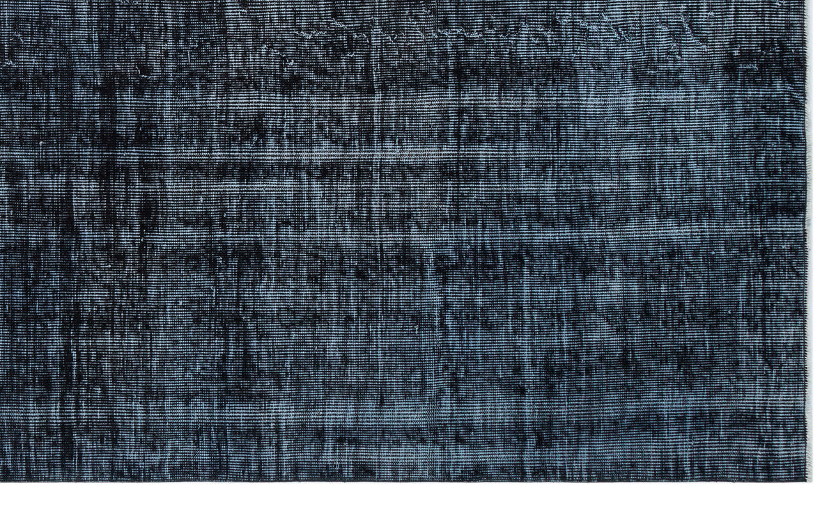 Black Over Dyed Vintage Rug 5&#39;5&#39;&#39; x 9&#39;3&#39;&#39; ft 165 x 281 cm