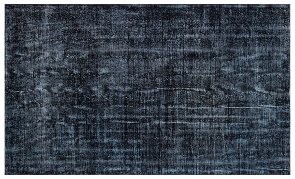 Black Over Dyed Vintage Rug 5&#39;5&#39;&#39; x 9&#39;3&#39;&#39; ft 165 x 281 cm