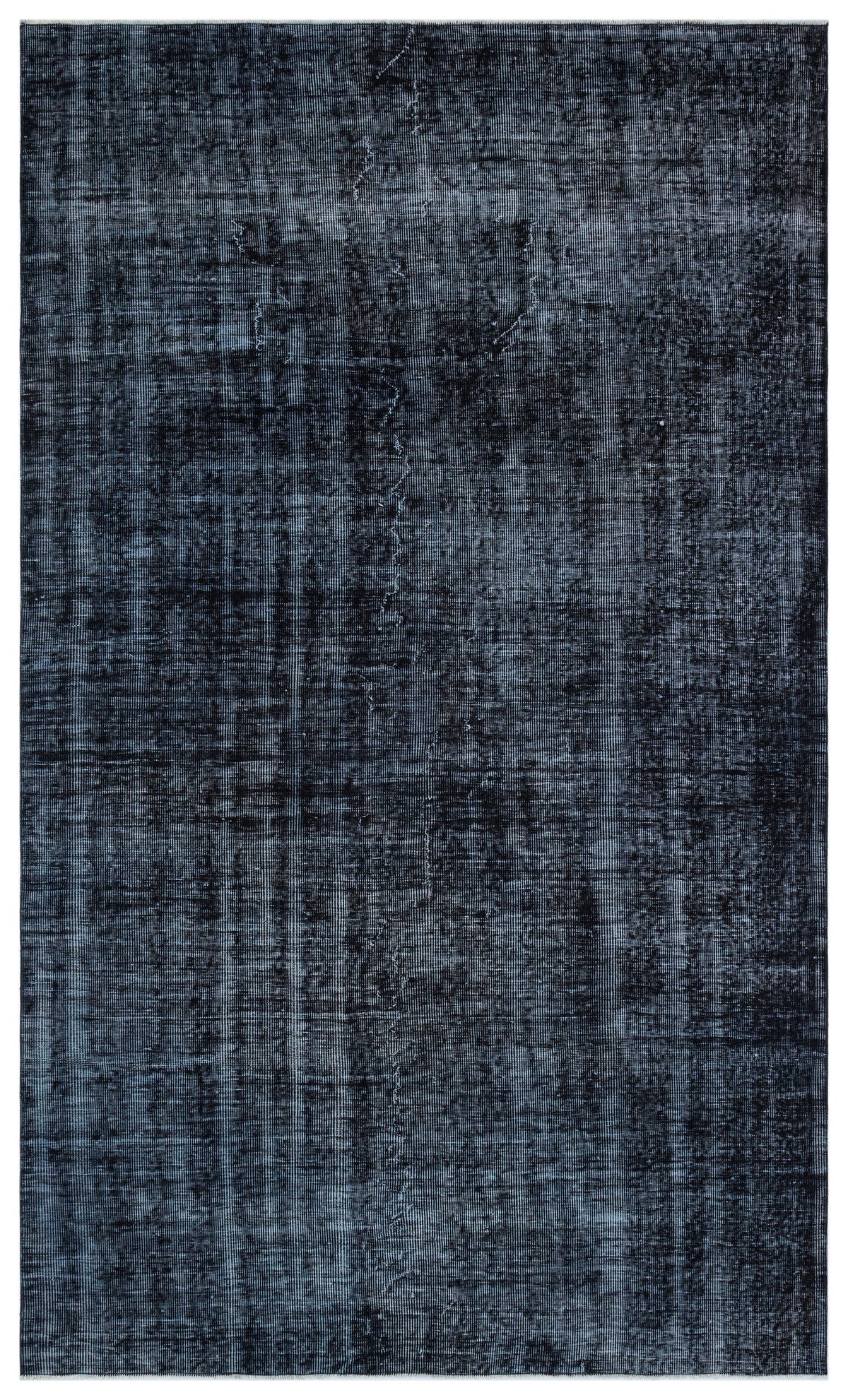 Black Over Dyed Vintage Rug 5&#39;5&#39;&#39; x 9&#39;3&#39;&#39; ft 165 x 281 cm