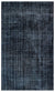 Black Over Dyed Vintage Rug 5'5'' x 9'3'' ft 165 x 281 cm