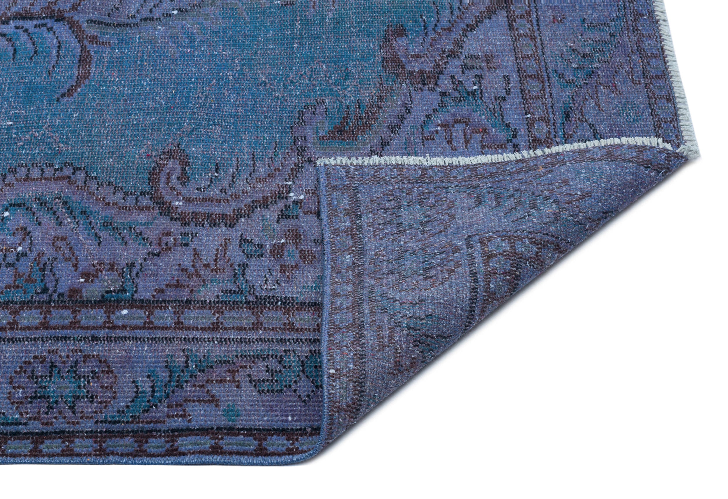 Retro Over Dyed Vintage Rug 5'3'' x 8'6'' ft 160 x 260 cm